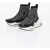 Balmain All-Over Monogram B Bold Hiking Sock Sneakers With Air Bubbl Black & White