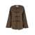 ROHE Brown Jacket With Front Toggle Closure In Wool Woman BROWN