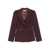 Elisabetta Franchi Elisabetta Franchi Double-Breasted Crepe Blazer In Burgundy Red