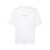Off-White White Crewneck T-Shirt With Logo Lettering On The Front In Cotton Man WHITE