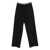 MSGM Msgm Black Wool Pants With Elastic Waistband And White Logo Black