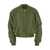 JORDANLUCA Green Cropped Bomber Jacket With One Zip Pocket On The Sleeve In Tech Fabric Man GREEN