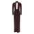 Elisabetta Franchi Elisabetta Franchi Long Knit Viscose Dress With Merlot Jewel Cufflink Detail Red