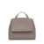 Orciani Orciani Orciani Taupe Leather Bag With Flap And Top Handle Beige