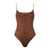 Mc2 Saint Barth MC2 Saint Barth Brown One-Piece Swimsuit With Rhinestones BROWN