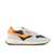 AUTRY Autry White And Orange Suede And Nylon Reelwind Low Sneakers ORANGE, WHITE