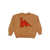 MINI RODINI Dino application red sweatshirt Beige