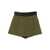 MSGM Msgm Logo Shorts In Olive Green Wool GREEN