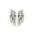 Helenezubeldia Helenezubeldia "Timeless" Crystal Waterfall Earrings Clips Accessories GREY