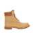 Timberland Beige Water-Proof Boots With Logo Plate In Leather Man Beige