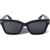 Off-White Solid Color Cincinnati Wayfarer Sunglasses Black