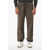 Lanvin Fleeced Cotton Joggers With Chevron Motif Side Band Brown