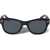 Off-White Solid Color Moab Round Sunglasses Black