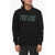 Versace Jeans Couture Fleeced Cotton Crew-Neck Sweatshirt With Iride Black