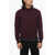 Maison Margiela Mm14 Wool Crew-Neck Sweater With Striped Lining Burgundy
