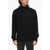 Vince Cashmere Turtleneck Sweater With Ribbed Edges Black