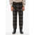 Fendi Single-Pleated Wool Checked Pants Multicolor