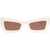Off-White Solid Color Aurora Cat Eye Sunglasses White