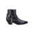 JUNYA WATANABE Junya Watanabe Python-Effect Leather Western Ankle Boots With Chain Black