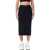 Off-White Off-White Sleek Stretch Midi Skirt Black