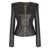 Balmain Balmain Zipped Lambskin Basque Jacket Clothing Black