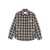 DUNST Multicolor Checkered Shirt With Front Logo Patch In Flannel Man MULTICOLOR
