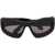 Off-White Solid Color Katoka Sunglasses With Oversized Frame Black