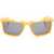Off-White Rectangular Frame Portland Sunglasses With Arrow Detail Orange