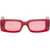 Off-White Rectangular Arthur Sunglasses With Arrow Detail Burgundy