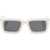 Off-White Solid Color Tucson Rectangular Sunglasses White