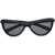 Off-White Solid Color Atlanta Sunglasses With Cat-Eye Frame Black