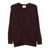 Isabel Marant Bordeaux V-Neck Sweater With Ring Detail At The Waist In Fabric Woman Red