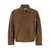 DUNST Beige Jacket With Two Front Pockets And Distressed Effect In Suede Man BROWN