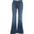 MOTHER Flared Jeans 'Lil Doozy Fray' Blue