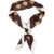 Moschino Foulard made of silk with print Brown