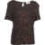Solotre T-shirt with sequin application Brown