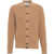 Gender Ribbed knit jacket with collar Beige