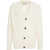 AMARANTO Cardigan with cable knit pattern White