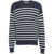 AMARANTO Knit sweater with stripes Blue