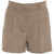 Otto d ame Bermuda shorts with pleats Brown
