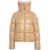 Save the Duck Puffer with faux fur collar Beige
