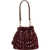 LA CARRIE Faux fur bucket bag 'Andromeda' Red