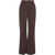 Elisabetta Franchi Palazzo trousers with pleats Brown