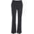 Cambio Flared trousers with stitched creases Black