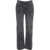 Liu Jo Straight leg jeans with rhinestones Black