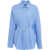Otto d ame Striped blouse with waist belt Blue