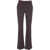 Cambio Flared trousers with stitched creases Red
