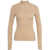 Liu Jo White Lurex turtleneck sweater Gold