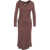 Elisabetta Franchi Asymmetric dress with ruching Brown