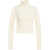 Elisabetta Franchi Turtleneck sweater with logo charm White